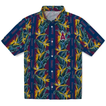los angeles angels paradise vines blue hawaiian shirts best selling