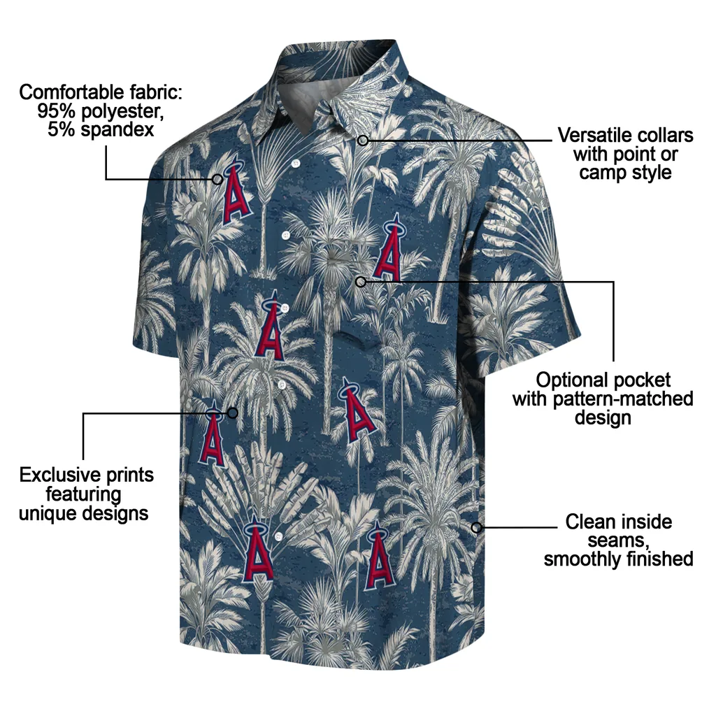 Los Angeles Angels Hawaiian Shirt - Vintage Palm Tree los angeles angels palm shadows blue hawaiian shirts new arrival
