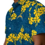 Los Angeles Chargers Hawaiian Shirt – 50th State Flower