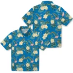 Los Angeles Chargers Hawaiian Shirt – Flamingo and Hibiscus