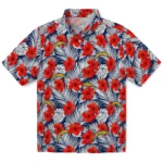 Los Angeles Chargers Hawaiian Shirt – Hibiscus Fiesta