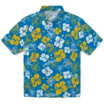 Los Angeles Chargers Hawaiian Shirt – Hibiscus Flower Design