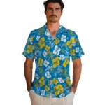 Los Angeles Chargers Hawaiian Shirt – Hibiscus Flower Design
