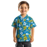 Los Angeles Chargers Hawaiian Shirt – Hibiscus Flower Design