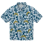 Los Angeles Chargers Hawaiian Shirt – Hibiscus Motif