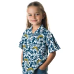 Los Angeles Chargers Hawaiian Shirt – Hibiscus Motif