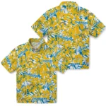 Los Angeles Chargers Hawaiian Shirt – Hibiscus Overlay