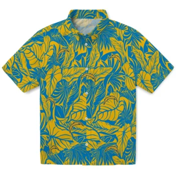 los angeles chargers monstera layer blue hawaiian shirts best selling