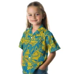 Los Angeles Chargers Hawaiian Shirt – Monstera Layer