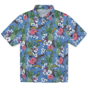 los angeles chargers pineapple bouquet best sky blue hawaiian shirts best selling