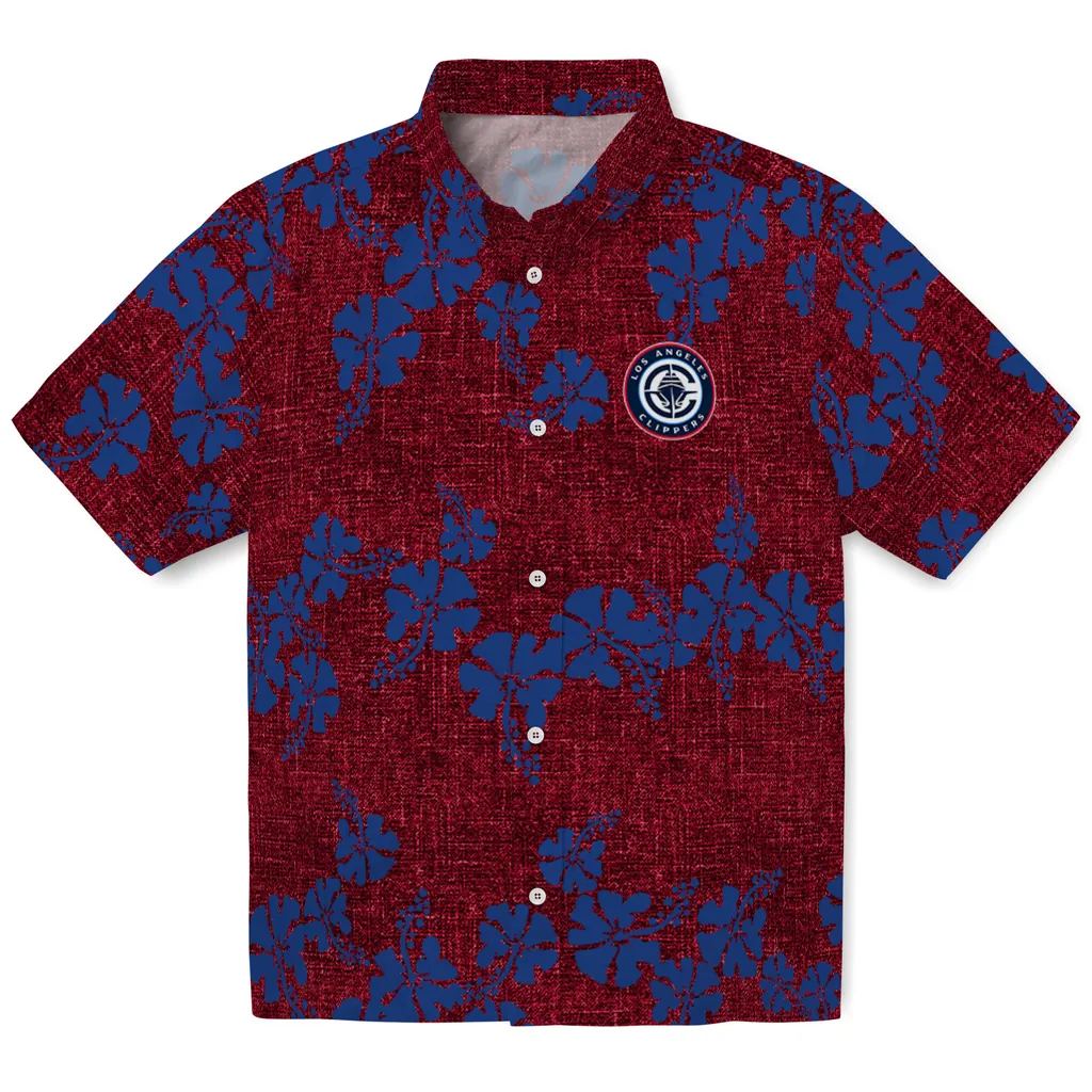 Los Angeles Clippers Hawaiian Shirt - 50th State Flower los angeles clippers hibiscus petals red hawaiian shirts best selling