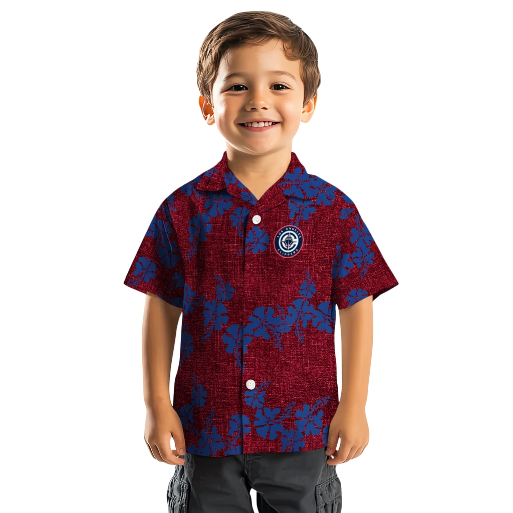 Los Angeles Clippers Hawaiian Shirt - 50th State Flower los angeles clippers hibiscus petals red hawaiian shirts top rated