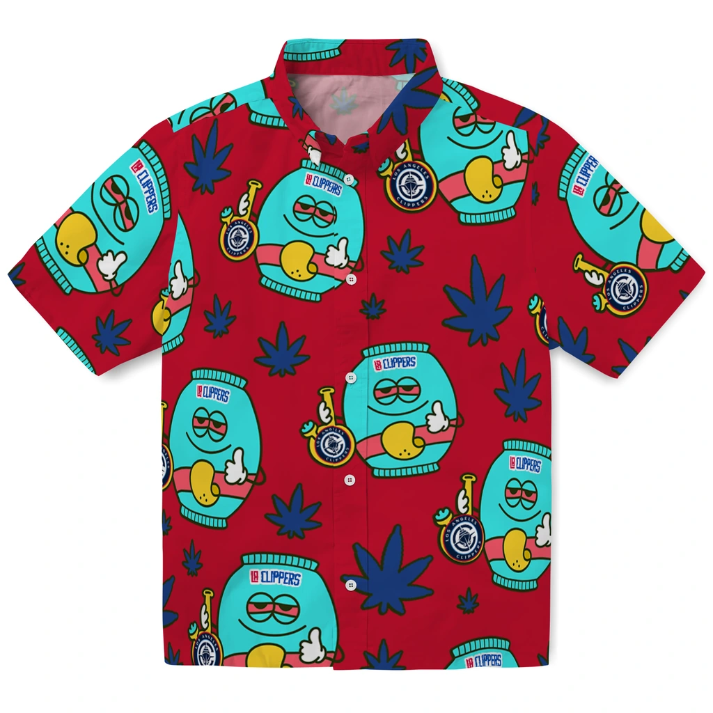 Los Angeles Clippers Hawaiian Shirt - Chill Vibe los angeles clippers bong smile red hawaiian shirts best selling