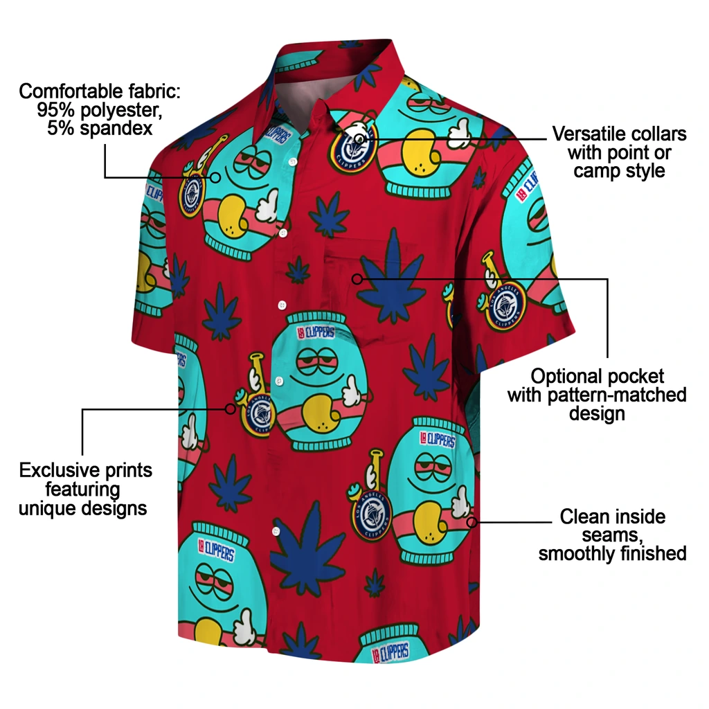 Los Angeles Clippers Hawaiian Shirt - Chill Vibe los angeles clippers bong smile red hawaiian shirts new arrival