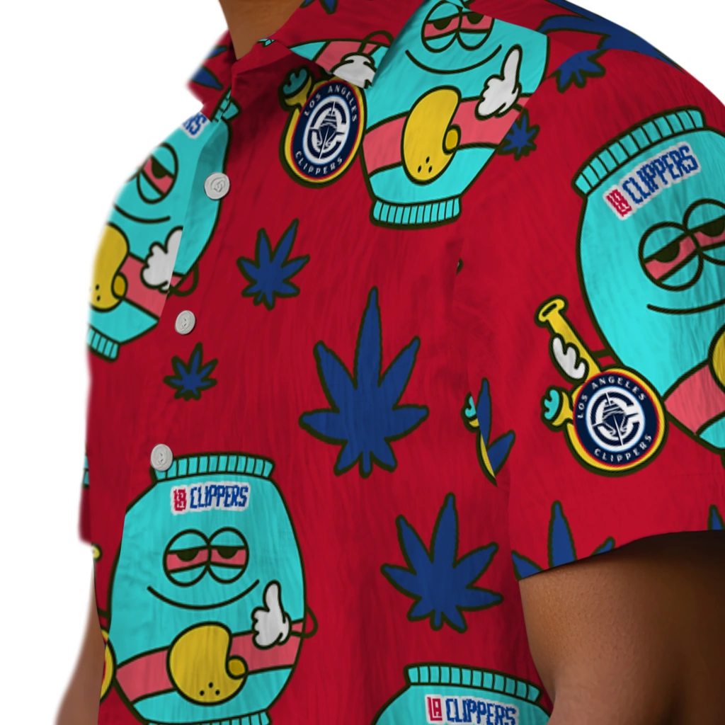Los Angeles Clippers Hawaiian Shirt - Chill Vibe los angeles clippers bong smile red hawaiian shirts trendy