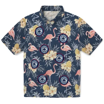 los angeles clippers flamingo hibiscus navy hawaiian shirts best selling