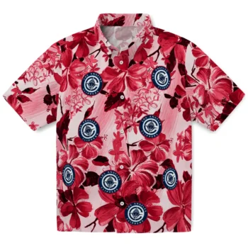 los angeles clippers hibiscus arrangement red hawaiian shirts best selling