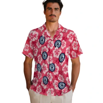 los angeles clippers hibiscus cluster red hawaiian shirts fashion forward