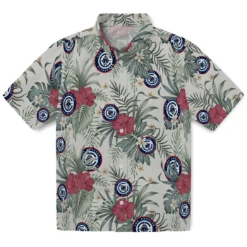 los angeles clippers hibiscus designs beige hawaiian shirts best selling