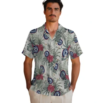 los angeles clippers hibiscus designs beige hawaiian shirts fashion forward