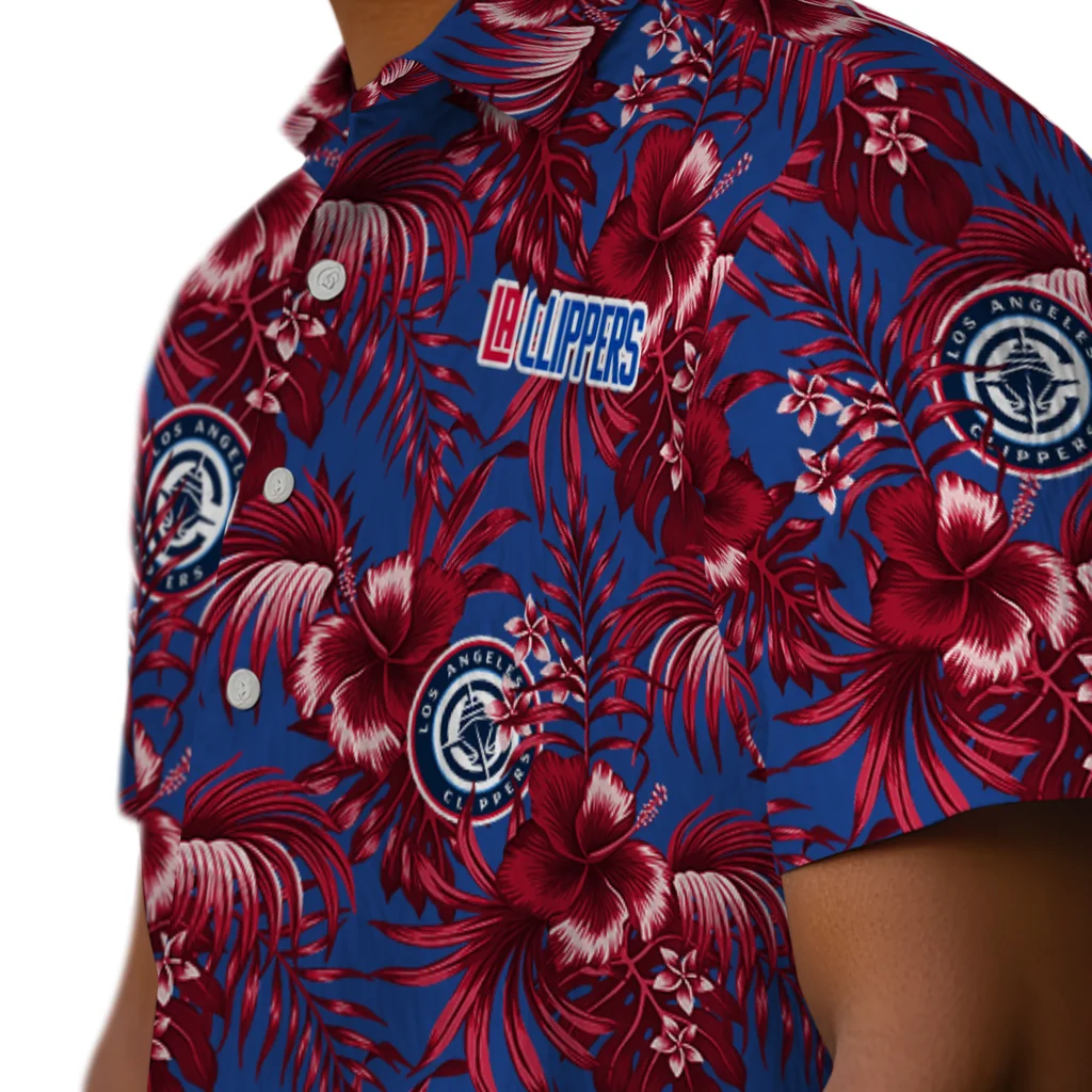 Los Angeles Clippers Hawaiian Shirt - Hibiscus Exotic los angeles clippers hibiscus exotic red hawaiian shirts trendy