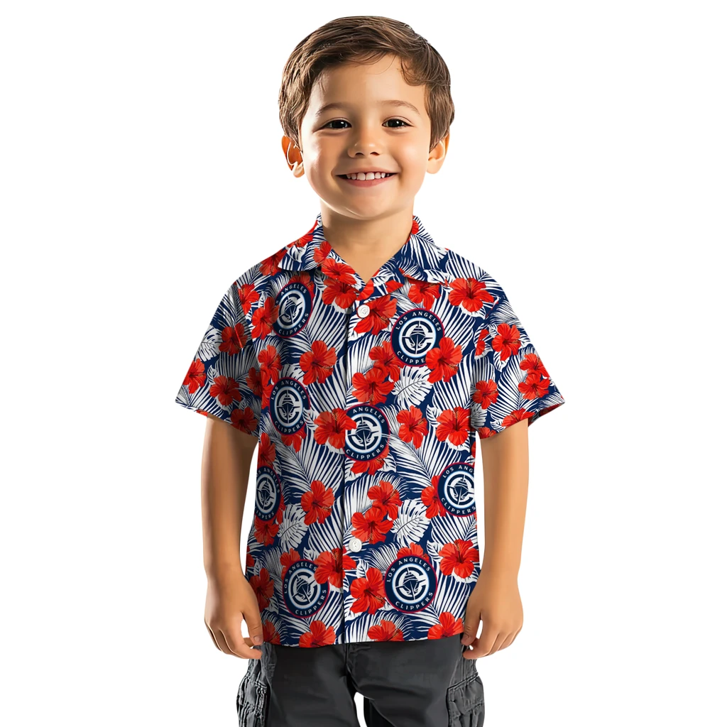 Los Angeles Clippers Hawaiian Shirt - Hibiscus Fiesta los angeles clippers hibiscus fiesta red royal blue hawaiian shirts top rated
