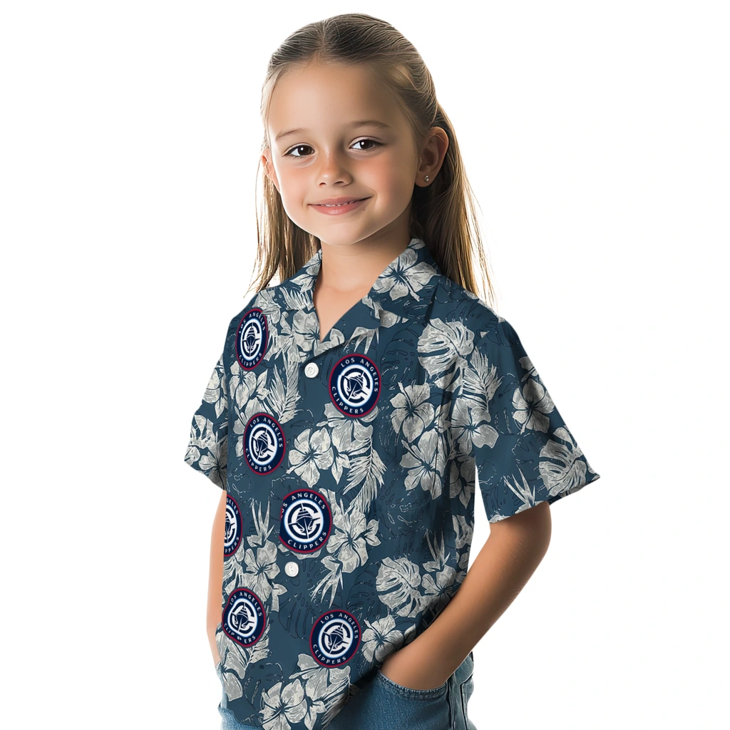 Los Angeles Clippers Hawaiian Shirt - Hibiscus Flowers los angeles clippers hibiscus flowers navy blue hawaiian shirts premium grade