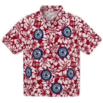los angeles clippers hibiscus motif red white hawaiian shirts best selling