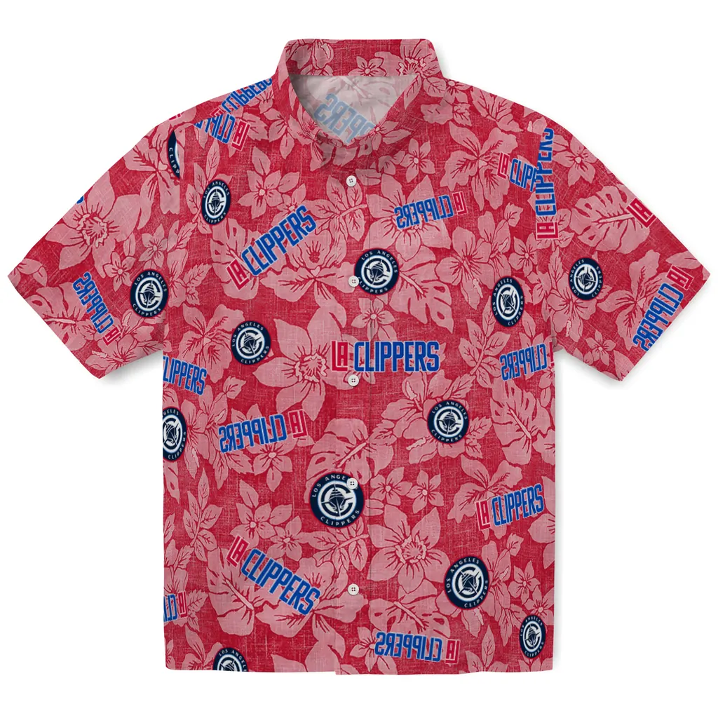 Los Angeles Clippers Hawaiian Shirt - Hibiscus Oasis los angeles clippers hibiscus oasis red hawaiian shirts best selling