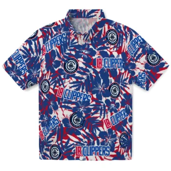 los angeles clippers hibiscus overlay hawaiian shirts best selling