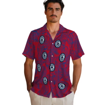los angeles clippers leaf outline red hawaiian shirts fashion forward