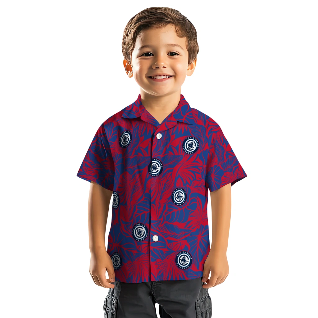Los Angeles Clippers Hawaiian Shirt - Monstera Layer los angeles clippers monstera layer red hawaiian shirts top rated