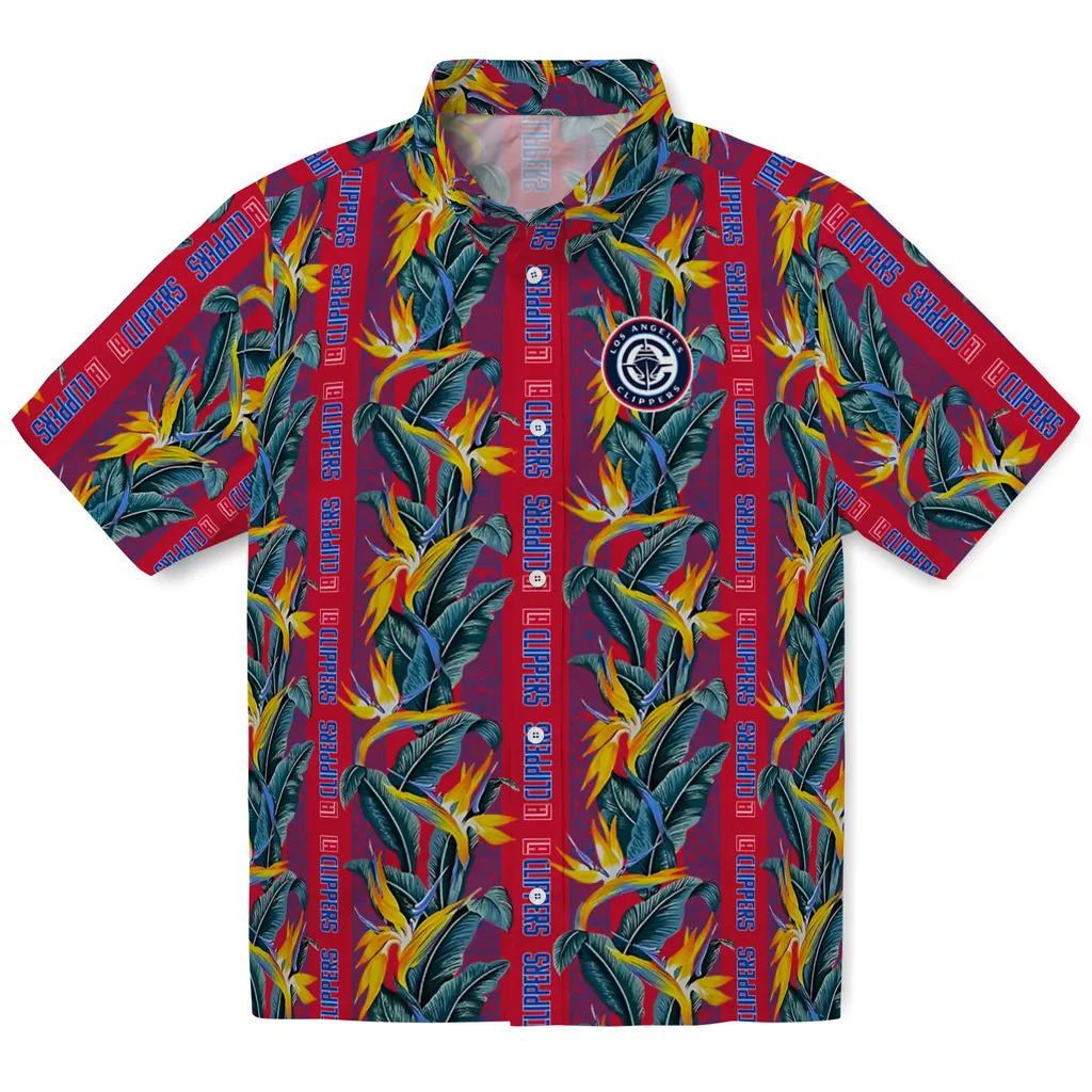 Los Angeles Clippers Hawaiian Shirt - Paradise Vines los angeles clippers paradise vines red hawaiian shirts best selling