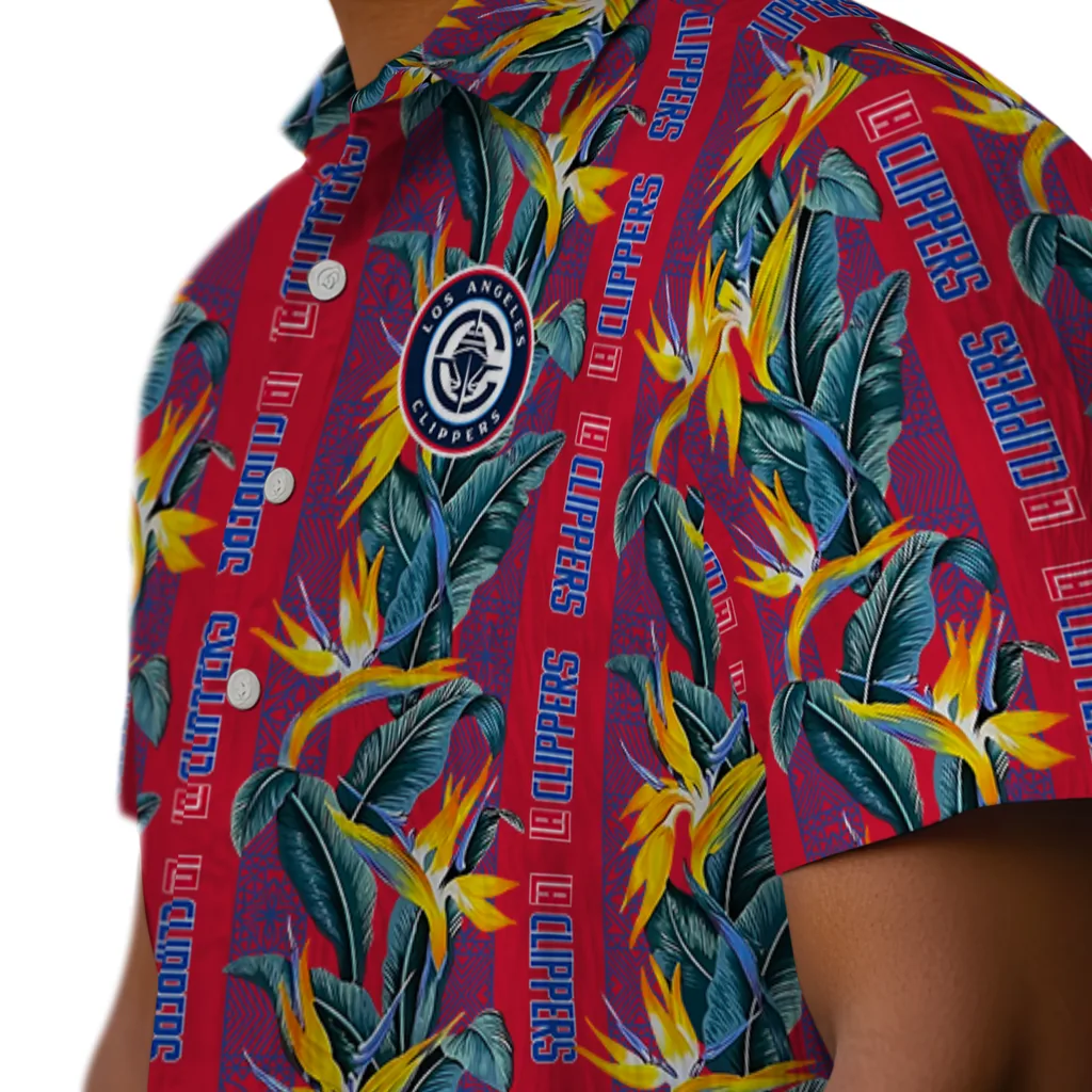 Los Angeles Clippers Hawaiian Shirt - Paradise Vines los angeles clippers paradise vines red hawaiian shirts trendy