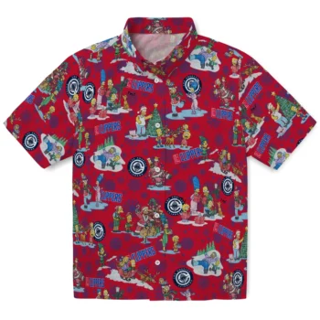 los angeles clippers simpsons christmas red hawaiian shirts best selling
