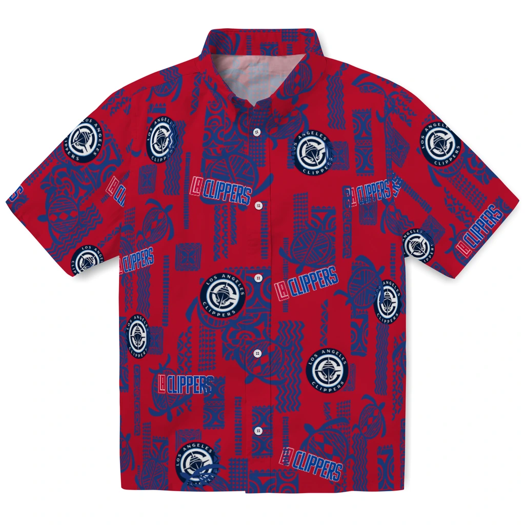 Los Angeles Clippers Hawaiian Shirt - Turtle Lines los angeles clippers turtle lines red hawaiian shirts best selling