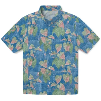 los angeles dodgers anthurium overlay blue hawaiian shirts best selling