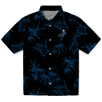los angeles dodgers bamboo branches blue black hawaiian shirts best selling