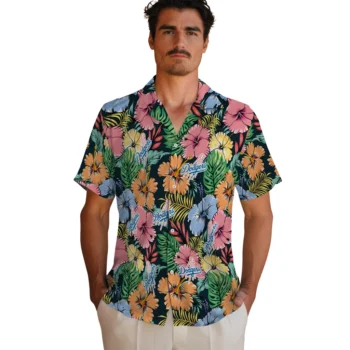 los angeles dodgers brilliant hibiscus garden hawaiian shirts fashion forward