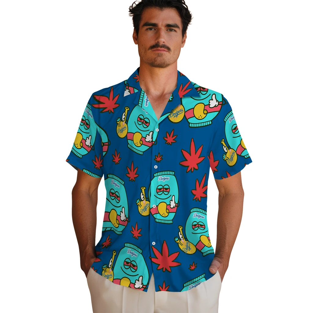 Los Angeles Dodgers Hawaiian Shirt - Chill Vibe los angeles dodgers bong smile blue hawaiian shirts fashion forward