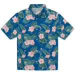 Los Angeles Dodgers Hawaiian Shirt – Flamingo and Hibiscus