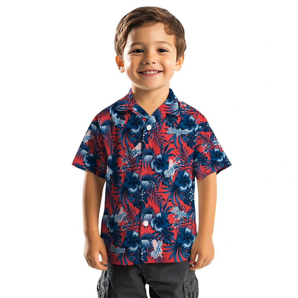 Los Angeles Dodgers Hawaiian Shirt - Hibiscus Exotic los angeles dodgers hibiscus exotic blue hawaiian shirts top rated