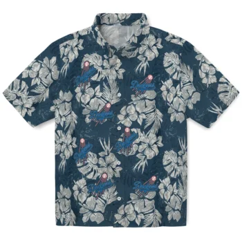 los angeles dodgers hibiscus flowers navy blue hawaiian shirts best selling