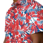 Los Angeles Dodgers Hawaiian Shirt – Hibiscus Overlay