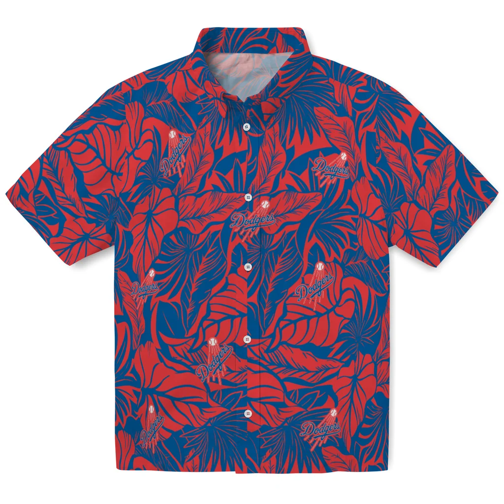 Los Angeles Dodgers Hawaiian Shirt - Monstera Layer los angeles dodgers monstera layer blue hawaiian shirts best selling