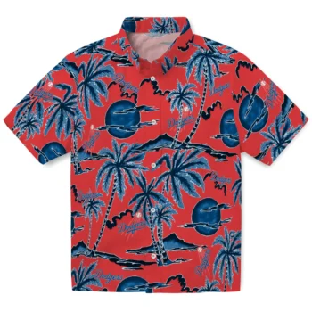 los angeles dodgers palm sunset hawaiian shirts best selling