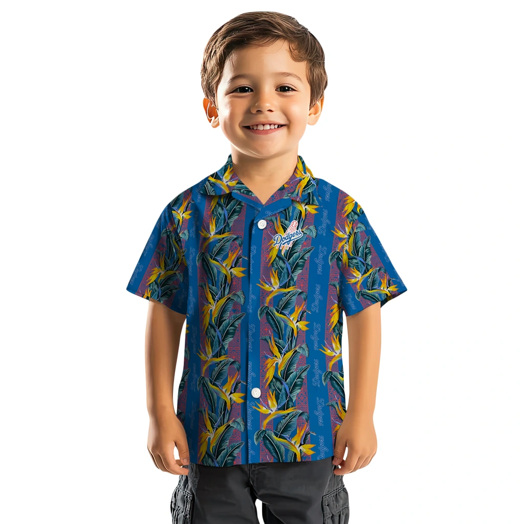 Los Angeles Dodgers Hawaiian Shirt - Paradise Vines los angeles dodgers paradise vines blue hawaiian shirts top rated