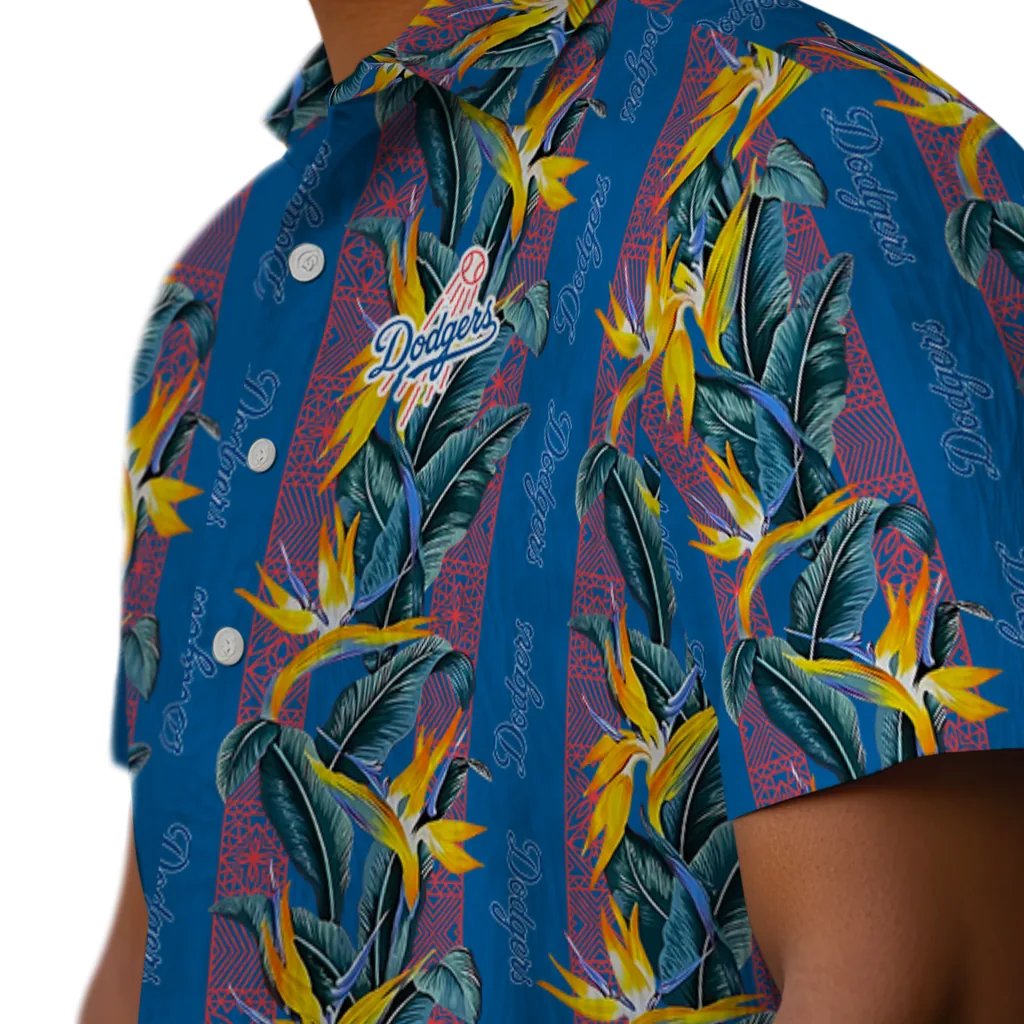 Los Angeles Dodgers Hawaiian Shirt - Paradise Vines los angeles dodgers paradise vines blue hawaiian shirts trendy