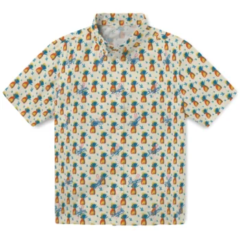 los angeles dodgers pineapple delight beige hawaiian shirts best selling