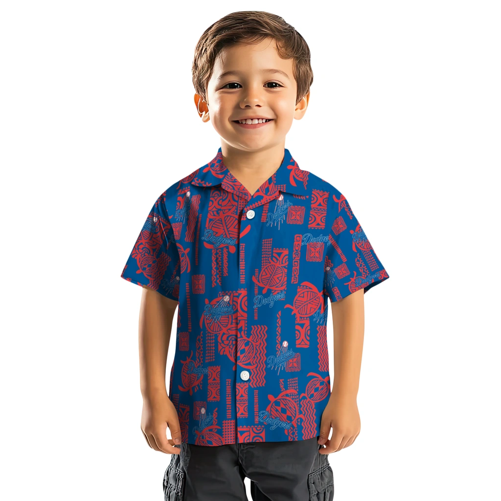 Los Angeles Dodgers Hawaiian Shirt - Turtle Lines los angeles dodgers turtle lines blue hawaiian shirts top rated